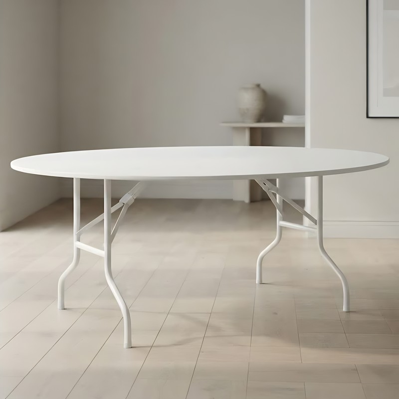Банкетный стол круглый 120 White