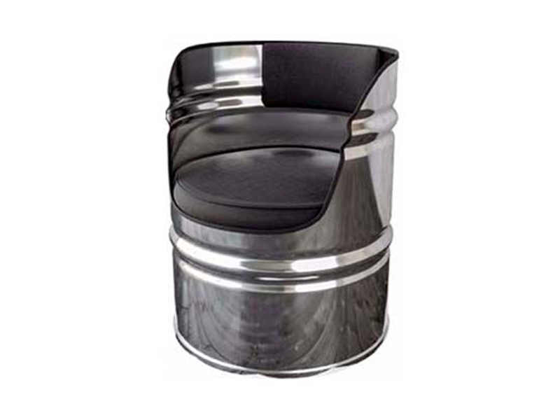 Кресло Barrel серебристое