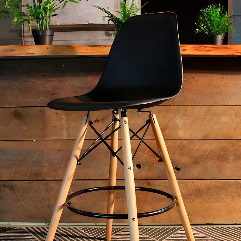 Стул барный Eames чёрный