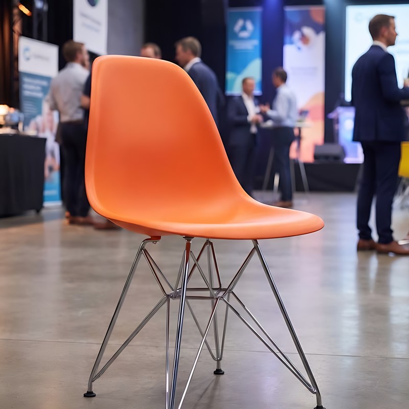 Стул Eames металл оранжевый