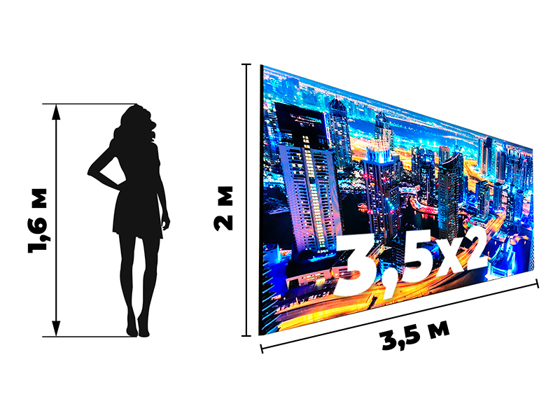 Светодиодный экран 3,5x2 метра